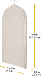 Whitmor Zippered Garment Bag Natural Linen - Image 2