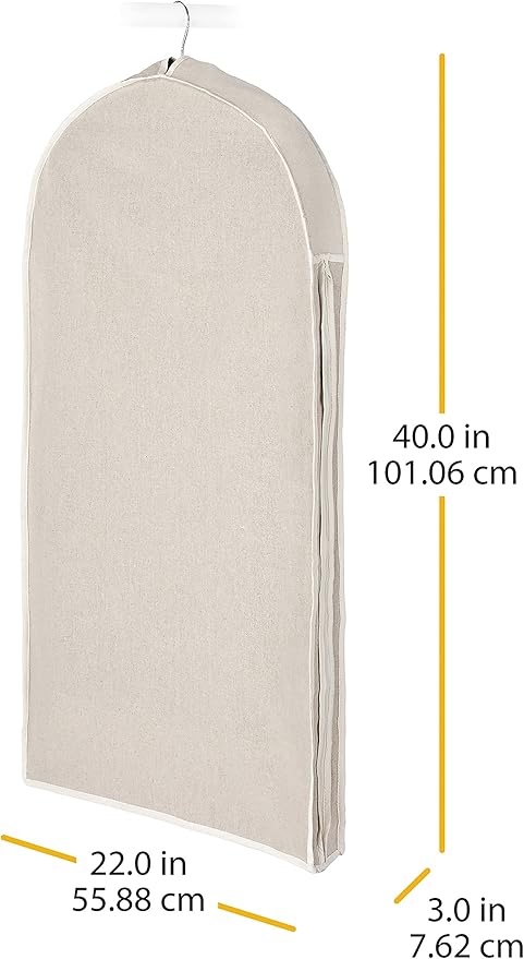 Whitmor Zippered Garment Bag Natural Linen - Image 2
