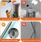 Cobweb Duster with Extension Pole, Cleaner Outdoor 110" Telescoping Extended - Image 8