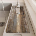 MCALK Dark Brown Kitchen Sink Faucet Mat Splash Guard, Absorbent Quick-Dry - Image 7