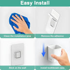 2 Pcs Toothbrush Holder Wall Mounted, No Drilling Toothbrush Holders - Image 6