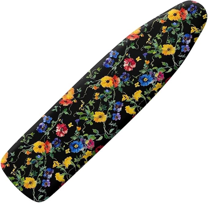 Floral Ironing Board Cover and Pad, Smooth Iron Board Cover, Stain Resistant by Vanideaoty