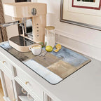 MCALK Brown Dish Drying Mat for Kitchen Counter, Dark Grey Dish Drying Pad - Image 7