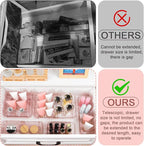 25 Pcs Clear Drawer Organizer, Adjustable Drawer Storage Box, 3-Size Desk - Image 4