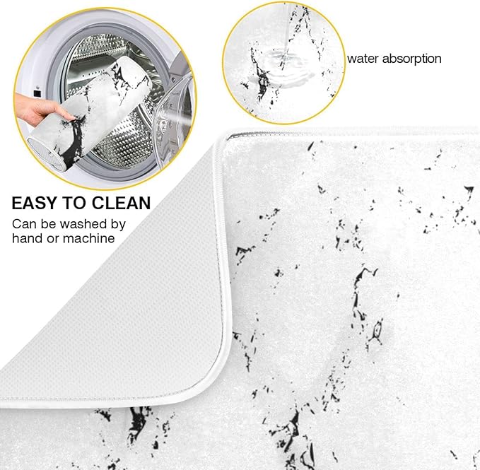 Super Absorbent Dish Drying Mat, Microfiber Fast-Drying Dish Mat, Kitchen Dish - Image 2