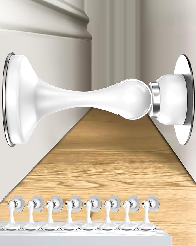 Crosize Magnetic Door Stoppers 8 Pack, Stainless Steel Door Stops by Crosize