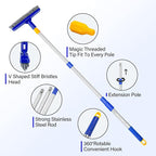 ITTAR Grout Brush with Long Adjustable Handle, Swivel Scrub Brush, V-Shape - Image 4