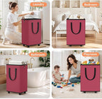 Laundry Basket with Wheels, Collapsible Laundry Baskets, Laundry Hamper with - Image 6