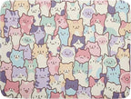 Colorful Cats Dish Drying Mat 18x24 inch Cute Animal Microfiber Reversible Fast by Giwawa