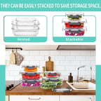 Skroam 10-Pack Glass Meal Prep Containers, Food Storage Containers - Image 4