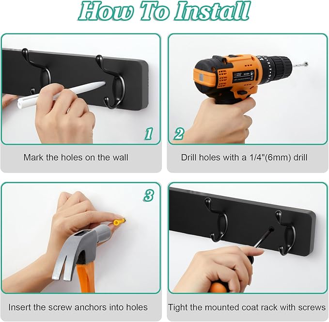 Heavy Duty Coat Hooks Wall Mount - Image 6