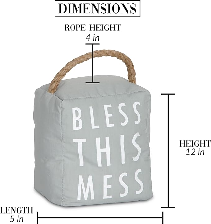 Pavilion Gift Company 72194 Bless This Mess Door Stopper, 5 x 6 - Image 5
