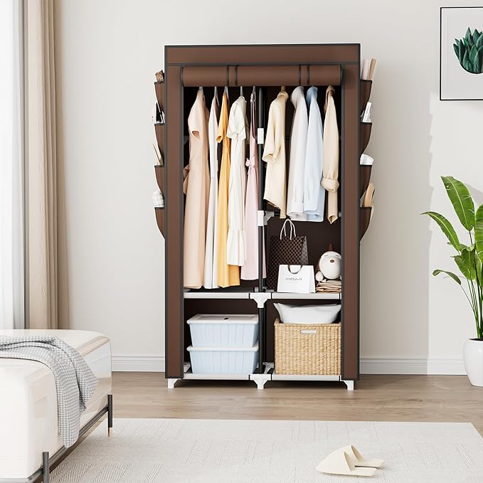 Portable Closet for Hanging Clothes, Portable Wardrobe Closet - Image 2