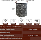 Waterproof Laundry Hamper Collapsible Laundry Basket Leather Handle Laundry Bag - Image 2