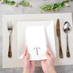 Luxenap 15.8 X 7.9 Inch Linen-Feel Guest Towels, 2000 Lettered Hand Towels - Image 5