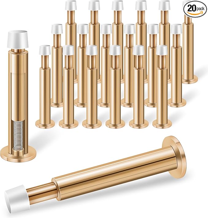 KOLAKO Door Stop 20 Pack Spring Door Stop Gold Door Stoppers by KOLAKO