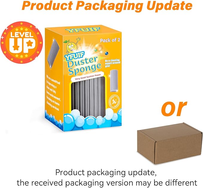 2-Pack Damp Duster Sponge for clean, Magic Sponge Eraser Baseboard Cleaner Tool - Image 6