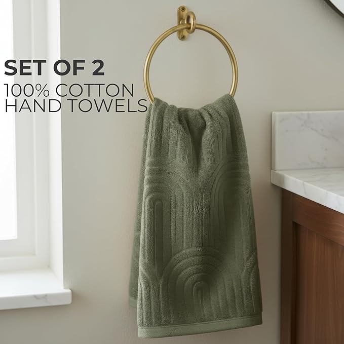 KIBAGA Decorative Hand Towels for Your Bathroom Or Kitchen – Luxurious Set of 2 - Image 3
