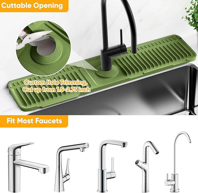 24'' Longer Faucet Mat for Kitchen Sink Splash Guard Kitchen Sink Faucet Mat - Image 6