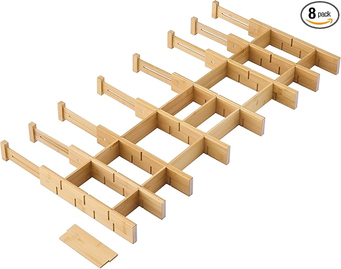 FILWH Bamboo Drawer Dividers by FILWH