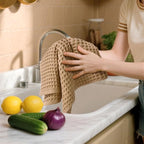 Jacquotha Waffle Bathroom Hand Towels 5-Piece – Cotton, Lightweight, Lint Free - Image 6