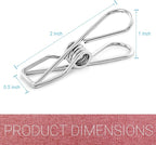40 Pack Stainless Steel Small Clothes Pins Durable Clothes Pegs Multi-Purpose - Image 2