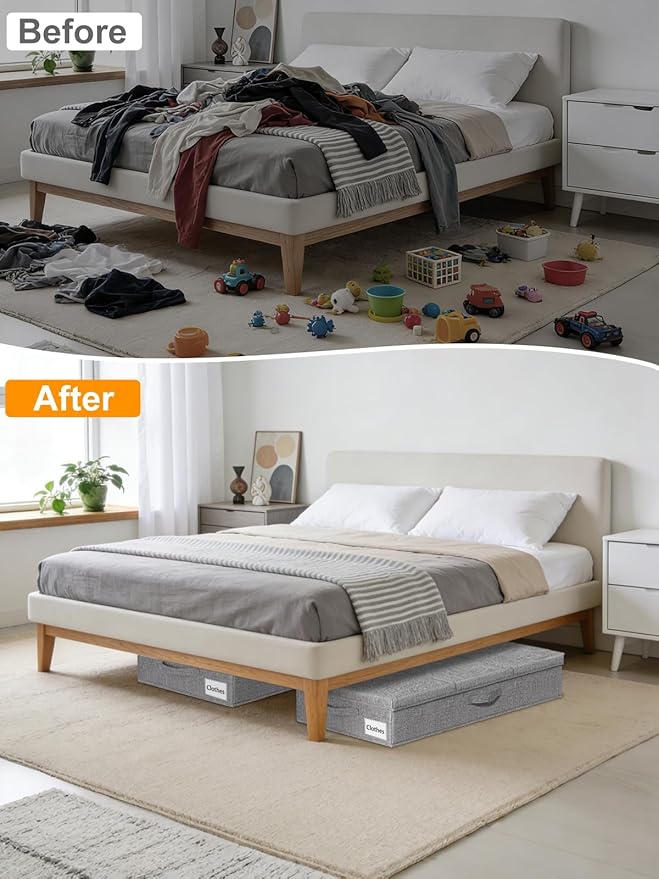 punemi Under Bed Storage With Lids, 2 Pack Large Underbed Storage Containers - Image 8