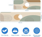 Abstract Minimalistic Geometric Kitchen Sink Splash Guard Mat Absorbent Fast - Image 3