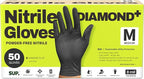 SUPER+ HEAVY DUTY Nitrile Gloves 8 Mil Diamond Texture Disposable Chemical by Super