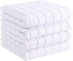 Homaxy 100% Cotton Terry Kitchen Towels, Checkered Designed, Soft and Super by Homaxy