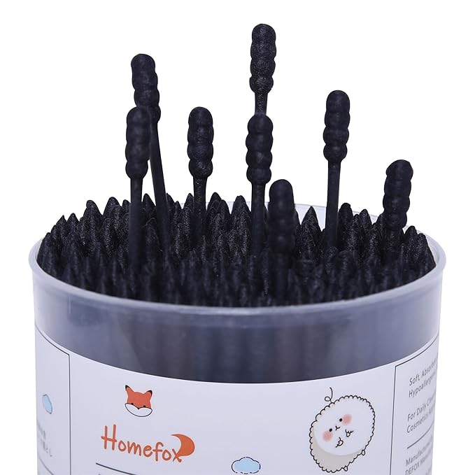 Black Cotton Swabs Spiral Pointed - Image 4