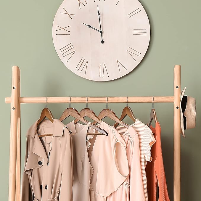 HOUSE DAY Wooden Hangers 10 Pack, Heavy Duty Wood Coat Hangers - Image 6