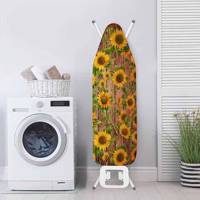 Sunflower Ironing Board Cover, Heavy Duty Padded Standard Size, Resist - Image 3