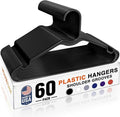 HOUSE DAY Black Plastic Hangers 60 Pack, Lightweight Clothes Hangers by HOUSEDAY