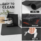 Coffee Mat - Absorbent Hide Stain Rubber Backed Dish Drying Mat - Image 4