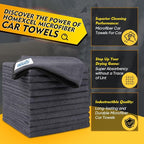 HOMEXCEL Microfiber Cleaning Cloths 12 Pack, Premium 16 x 16 inch Microfiber - Image 2