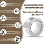Aluminum Foil Tape 2 Inch x 99Ft Heavy Duty Waterproof High Temperature Sealing - Image 3
