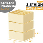 SpaceAid Sock Drawer Organizer Divider 3 Pack, 64 Cell Dresser Closet Nursery - Image 4