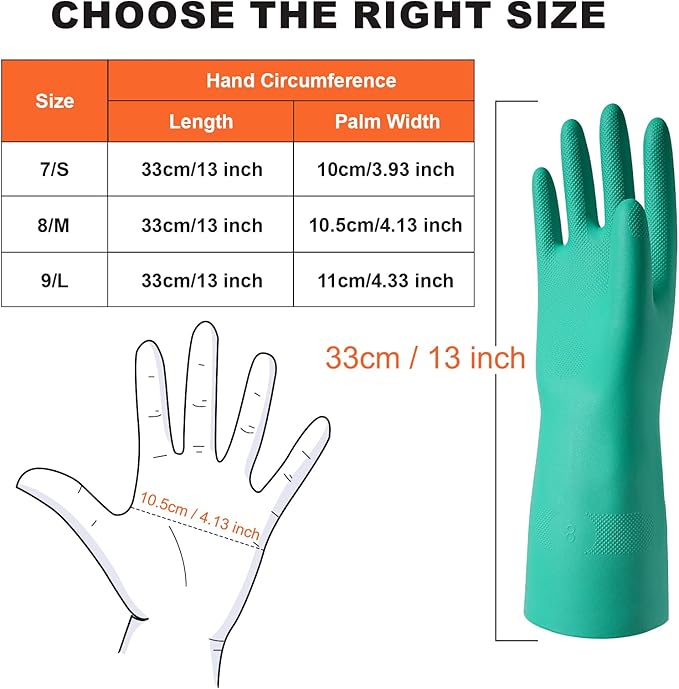 North Tower Long Dishwashing Gloves Length Rubber Reusable Resistant Platos - Image 4