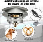 Bathtub Drain Stopper, Pop Up Tub Stopper and Cover, Bottom - Image 3