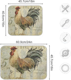 Farmhouse Rooster Dish Drying Mat 16 x 18 Inch - Image 2