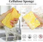 6 Pcs Kitchen Sponges for Dishes Cleaning, Non Scratch for Non Stick Cookware - Image 3