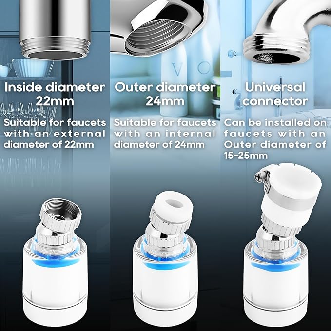 Rotating Faucet Extender Sink Aerator, Sink Filter Water Faucet, 360 ° Faucet - Image 4
