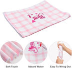 R HORSE 5Pcs Best Mom Kitchen Dish Towel Set Mother Pink Floral Absorbent - Image 3