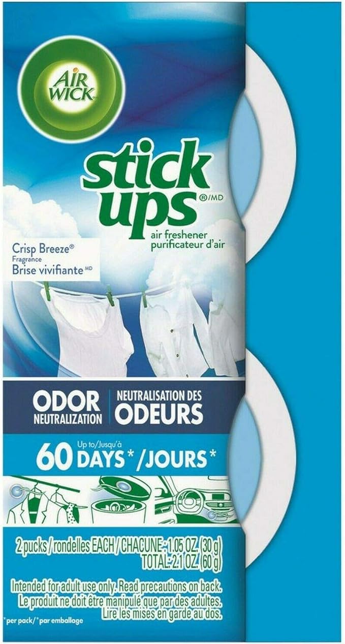 Air Wick Stick Ups Car Air Freshener, Crisp Breeze, 3pk by AirWick