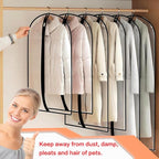 Clear Garment Bags for Hanging Clothes Travel Clothes Storage Bags Closet Cover - Image 4