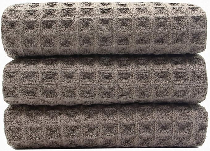 Waffle Weave Thick Microfiber Dish Drying Towels Absorbent Tea & Hand Towel - Image 2