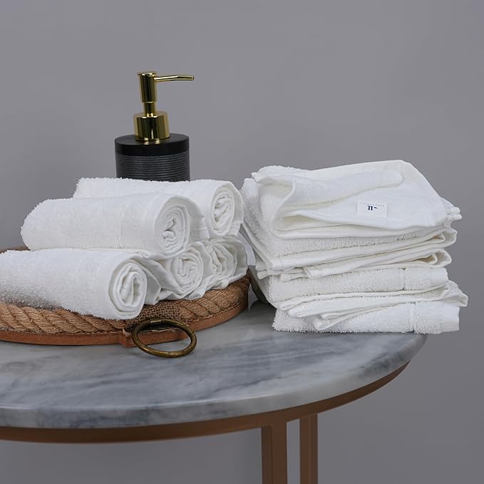 Tens Towels Pack of 24 Washcloths, 12 x 12 Inches, Lighter Weight, Quick to Dry - Image 2