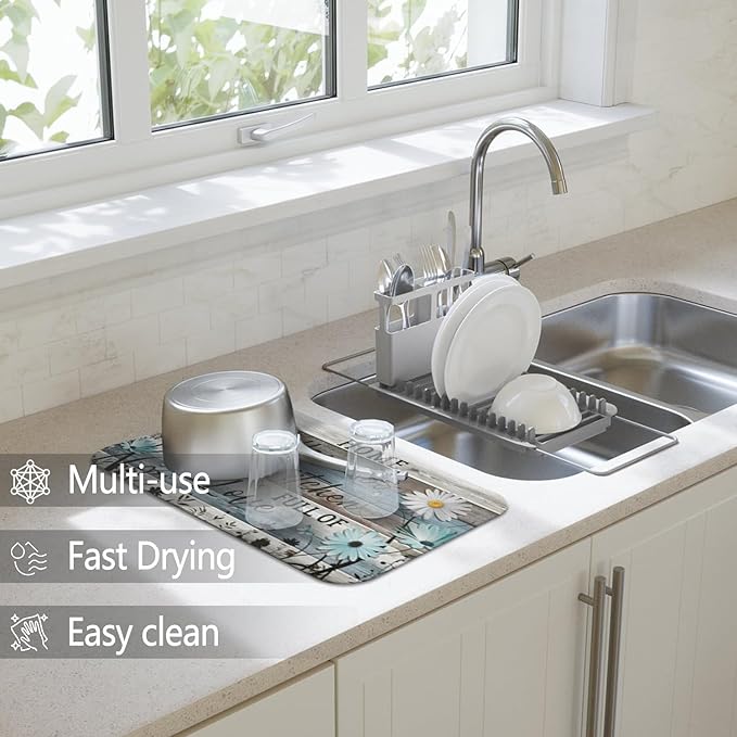 Dish Drying Mat for Kitchen Counter - Image 2