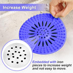 Drain Hair Catcher Durable Silicone Hair Stopper Shower Drain Covers - Image 2